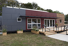 Photo of the Cal Poly solar-powered house on the National Mall for Solar Decathlon 2005.