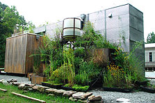 Photo of Carnegie Mellon's Solar Decathlon 2007 house in its permanent location at Powdermill Nature Reserve.